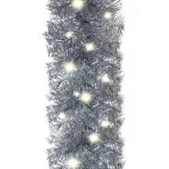 VidaXL Christmas Garland With LED Lights 20 M Silver -VIDAXL DECOR SHOP image 6 329206