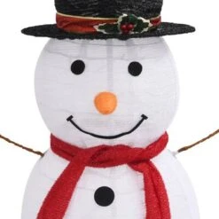 VidaXL Decorative Christmas Snowman Figure LED Luxury Fabric 120cm 15 VidaXL Decorative Christmas Snowman Figure LED Luxury Fabric 120cm -VIDAXL DECOR SHOP image 6 329761