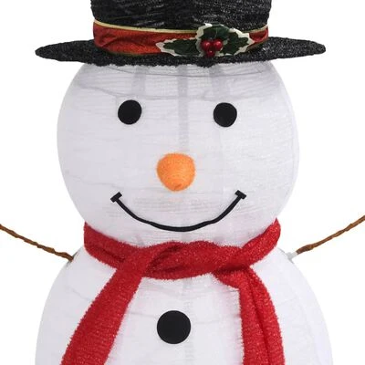 VidaXL Decorative Christmas Snowman Figure LED Luxury Fabric 120cm 8 VidaXL Decorative Christmas Snowman Figure LED Luxury Fabric 120cm - Image 6