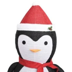 VidaXL Decorative Christmas Snow Penguin Figure LED Luxury Fabric 180cm -VIDAXL DECOR SHOP image 6 329764