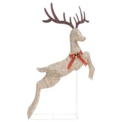 VidaXL Flying Reindeer Christmas Decoration 120 LEDs Gold Warm White -VIDAXL DECOR SHOP image 6 329768