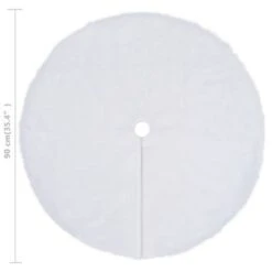 VidaXL Christmas Tree Skirt White 90 Cm Faux -VIDAXL DECOR SHOP image 6 330269