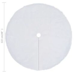 VidaXL Christmas Tree Skirt White 122 Cm Faux -VIDAXL DECOR SHOP image 6 330270
