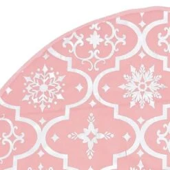 VidaXL Luxury Christmas Tree Skirt With Sock Pink 150 Cm Fabric -VIDAXL DECOR SHOP image 6 330286