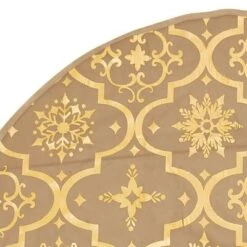 VidaXL Luxury Christmas Tree Skirt With Sock Yellow 150 Cm Fabric 21 VidaXL Luxury Christmas Tree Skirt With Sock Yellow 150 Cm Fabric -VIDAXL DECOR SHOP image 6 330292