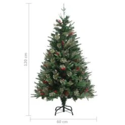 VidaXL Christmas Tree With Pine Cones Green 120 Cm PVC&PE -VIDAXL DECOR SHOP image 6 340525