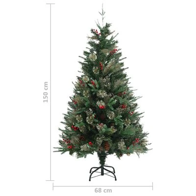 VidaXL Christmas Tree With Pine Cones Green 150 Cm PVC&PE 8 VidaXL Christmas Tree With Pine Cones Green 150 Cm PVC&PE - Image 6