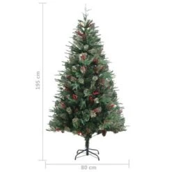 VidaXL Christmas Tree With Pine Cones Green 195 Cm PVC&PE -VIDAXL DECOR SHOP image 6 340527