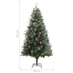 VidaXL Christmas Tree With Pine Cones Green 225 Cm PVC&PE 13 VidaXL Christmas Tree With Pine Cones Green 225 Cm PVC&PE -VIDAXL DECOR SHOP image 6 340528