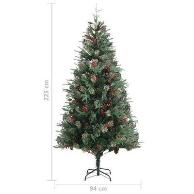 VidaXL Christmas Tree With Pine Cones Green 225 Cm PVC&PE 8 VidaXL Christmas Tree With Pine Cones Green 225 Cm PVC&PE - Image 6