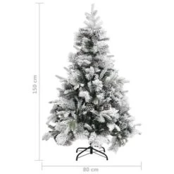 VidaXL Christmas Tree With Flocked Snow&Cones 150 Cm PVC&PE 13 VidaXL Christmas Tree With Flocked Snow&Cones 150 Cm PVC&PE -VIDAXL DECOR SHOP image 6 340530