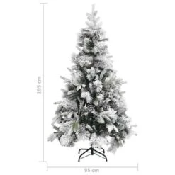 VidaXL Christmas Tree With Flocked Snow&Cones 195 Cm PVC&PE -VIDAXL DECOR SHOP image 6 340531