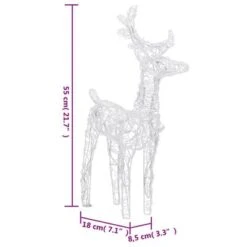 VidaXL Christmas Reindeers 2 Pcs Multicolour 80 LEDs Acrylic 17 VidaXL Christmas Reindeers 2 Pcs Multicolour 80 LEDs Acrylic -VIDAXL DECOR SHOP image 6 342681