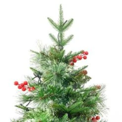 VidaXL Christmas Tree With LEDs&Pine Cones Green 195 Cm PVC&PE -VIDAXL DECOR SHOP image 6 344289