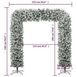 VidaXL Christmas Tree Arch With Flocked Snow 240 Cm -VIDAXL DECOR SHOP image 6 345091