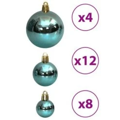 VidaXL Christmas Baubles 100 Pcs Green 3 / 4 / 6 Cm -VIDAXL DECOR SHOP image 6 356101