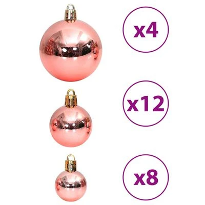 VidaXL Christmas Baubles 100 Pcs Pink And Rose 3 / 4 / 6 Cm 8 VidaXL Christmas Baubles 100 Pcs Pink And Rose 3 / 4 / 6 Cm - Image 6