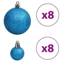 VidaXL Christmas Baubles 100 Pcs Blue And Silver 3 / 4 / 6 Cm -VIDAXL DECOR SHOP image 6 356105