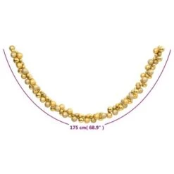 VidaXL Christmas Balls Garland Gold 175 Cm Polystyrene 24 VidaXL Christmas Balls Garland Gold 175 Cm Polystyrene -VIDAXL DECOR SHOP image 6 356131
