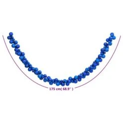 VidaXL Christmas Balls Garland Blue 175 Cm Polystyrene -VIDAXL DECOR SHOP image 6 356140