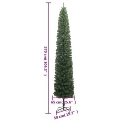 VidaXL Slim Christmas Tree With Stand 270 Cm PVC -VIDAXL DECOR SHOP image 6 357684