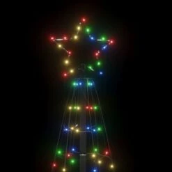 VidaXL Christmas Tree Light With Spikes 220 LEDs Colourful 180 Cm -VIDAXL DECOR SHOP image 6 358102