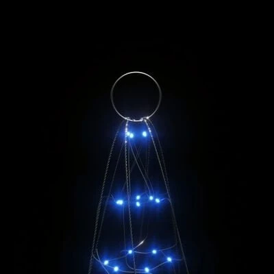 VidaXL Christmas Tree Light On Flagpole 200 LEDs Blue 180 Cm 8 VidaXL Christmas Tree Light On Flagpole 200 LEDs Blue 180 Cm - Image 6