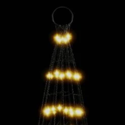 VidaXL Christmas Tree Light On Flagpole 1534 LEDs Warm White 500 Cm -VIDAXL DECOR SHOP image 6 358125