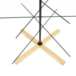 VidaXL Metal Christmas Tree With Wooden Base Black 180 Cm -VIDAXL DECOR SHOP image 6 359605