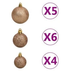 VidaXL Nordmann Fir Artificial Christmas Tree LED&Ball Set Green 180cm 25 VidaXL Nordmann Fir Artificial Christmas Tree LED&Ball Set Green 180cm -VIDAXL DECOR SHOP image 7 3077646