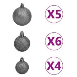 VidaXL Slim Christmas Tree With LEDs&Ball Set&Flocked Snow Green 120cm -VIDAXL DECOR SHOP image 7 3077903