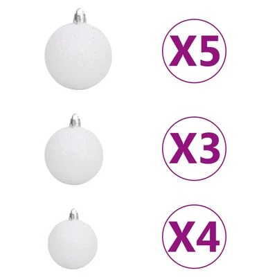VidaXL Slim Christmas Tree With LEDs&Ball Set Green 150 Cm PVC 9 VidaXL Slim Christmas Tree With LEDs&Ball Set Green 150 Cm PVC - Image 7