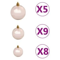 VidaXL Corner Artificial Christmas Tree LEDs&Ball Set White 180 Cm PVC -VIDAXL DECOR SHOP image 7 3077959