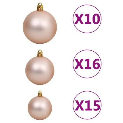 VidaXL Upside-down Artificial Christmas Tree With LEDs&Ball Set 240 Cm 9 VidaXL Upside-down Artificial Christmas Tree With LEDs&Ball Set 240 Cm - Image 7