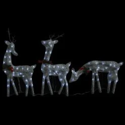VidaXL Christmas Reindeers 6 Pcs Silver Cold White Mesh -VIDAXL DECOR SHOP image 7 3154248