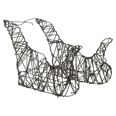 VidaXL Christmas Decoration Reindeers&Sleighs 240 LEDs Warm White Rattan 9 VidaXL Christmas Decoration Reindeers&Sleighs 240 LEDs Warm White Rattan - Image 7