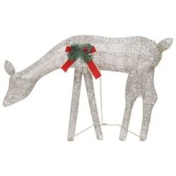 VidaXL Christmas Reindeer Family 270x7x90 Cm Gold Warm White Mesh -VIDAXL DECOR SHOP image 7 328503