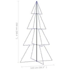 VidaXL Christmas Cone Tree 360 LEDs Indoor And Outdoor 143x250 Cm -VIDAXL DECOR SHOP image 7 328594