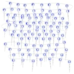 VidaXL Christmas Icicle Lights 40 Pcs Blue Acrylic Remote Control -VIDAXL DECOR SHOP image 7 328614