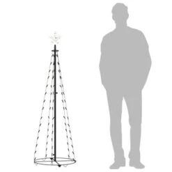 VidaXL Christmas Cone Tree Warm White 84 LEDs Decoration 50x150 Cm 20 VidaXL Christmas Cone Tree Warm White 84 LEDs Decoration 50x150 Cm -VIDAXL DECOR SHOP image 7 328692