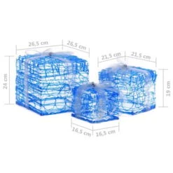 VidaXL Decorative Acrylic Christmas Gift Boxes 3 Pcs Cold White -VIDAXL DECOR SHOP image 7 328791