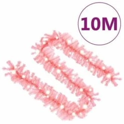 VidaXL Christmas Garland With LED Lights 10 M Pink -VIDAXL DECOR SHOP image 7 329199