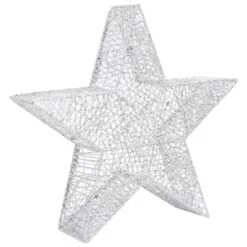VidaXL Christmas Decoration Stars 3 Pcs Silver Mesh LED Outdoor Indoor -VIDAXL DECOR SHOP image 7 329776