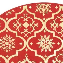 VidaXL Luxury Christmas Tree Skirt With Sock Red 90 Cm Fabric 22 VidaXL Luxury Christmas Tree Skirt With Sock Red 90 Cm Fabric -VIDAXL DECOR SHOP image 7 330275