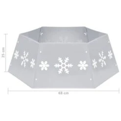 VidaXL Christmas Tree Skirt Silver And White Ø68x25 Cm -VIDAXL DECOR SHOP image 7 331305