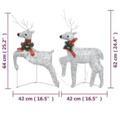 VidaXL Christmas Reindeers 2 Pcs Silver 40 LEDs -VIDAXL DECOR SHOP image 7 342684