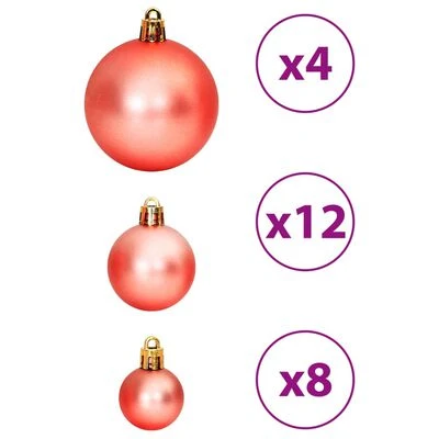 VidaXL Christmas Baubles 100 Pcs Pink And Rose 3 / 4 / 6 Cm 9 VidaXL Christmas Baubles 100 Pcs Pink And Rose 3 / 4 / 6 Cm - Image 7