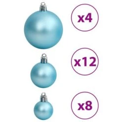 VidaXL Christmas Baubles 100 Pcs Turquoise 3 / 4 / 6 Cm -VIDAXL DECOR SHOP image 7 356104