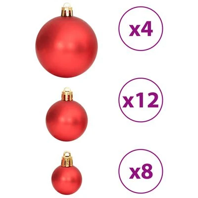 VidaXL Christmas Baubles 100 Pcs Gold And Wine Red 3 / 4 / 6 Cm 9 VidaXL Christmas Baubles 100 Pcs Gold And Wine Red 3 / 4 / 6 Cm - Image 7