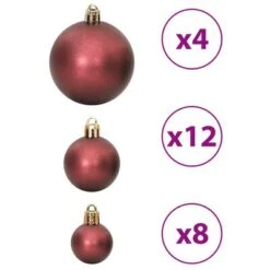 VidaXL Christmas Baubles 100 Pcs Champagne And Brown 3 / 4 / 6 Cm -VIDAXL DECOR SHOP image 7 356107